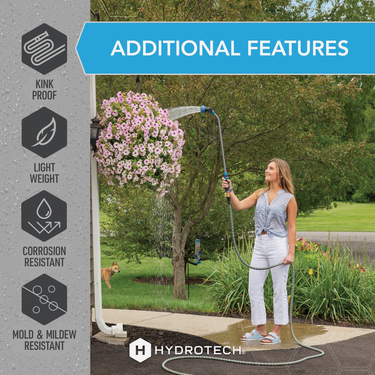 Hydrotech 5/8 In. Dia. x 100 Ft. Yellow Expandable Burst Proof Hose Image 7