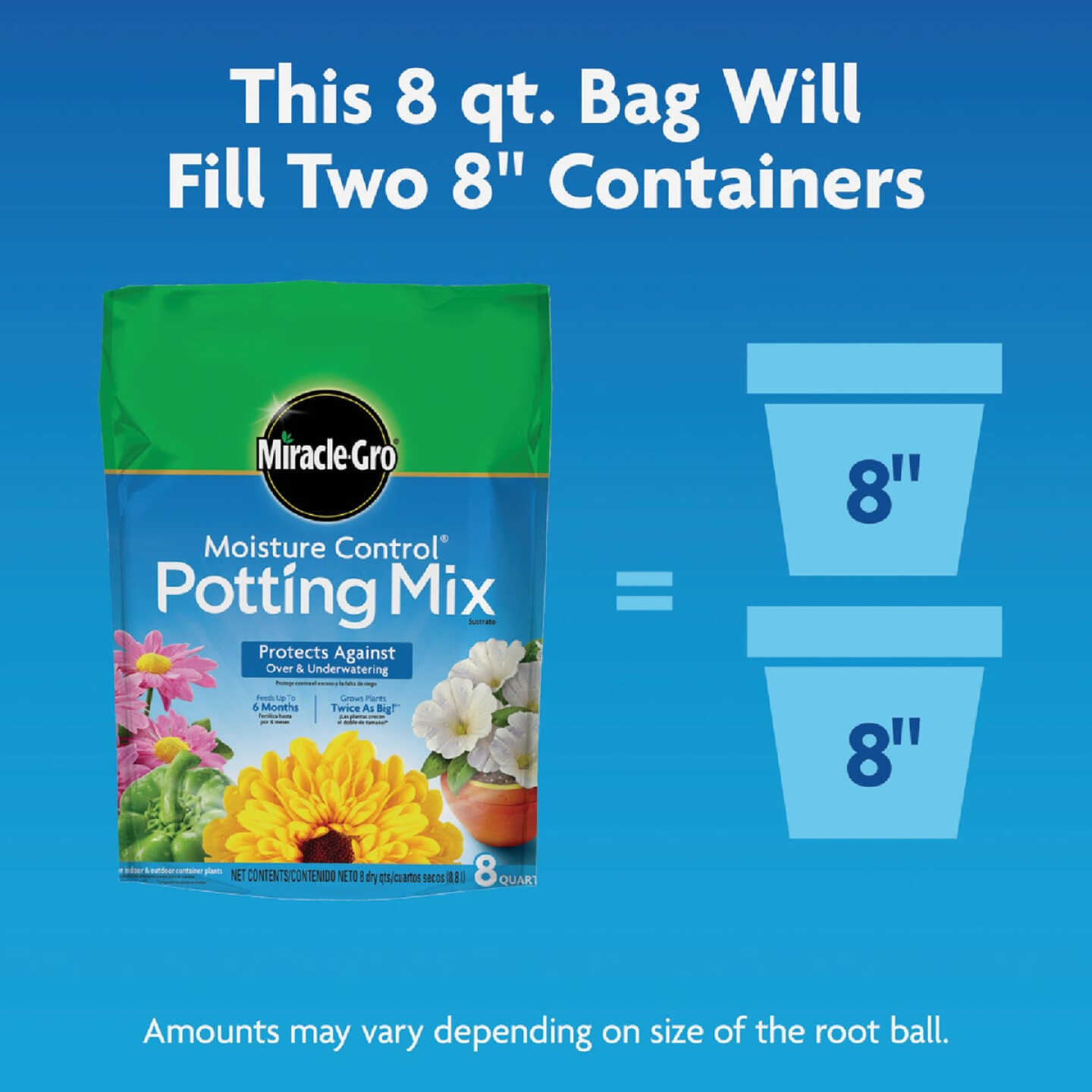 Miracle-Gro Moisture Control 8 Qt. Potting Mix Image 7