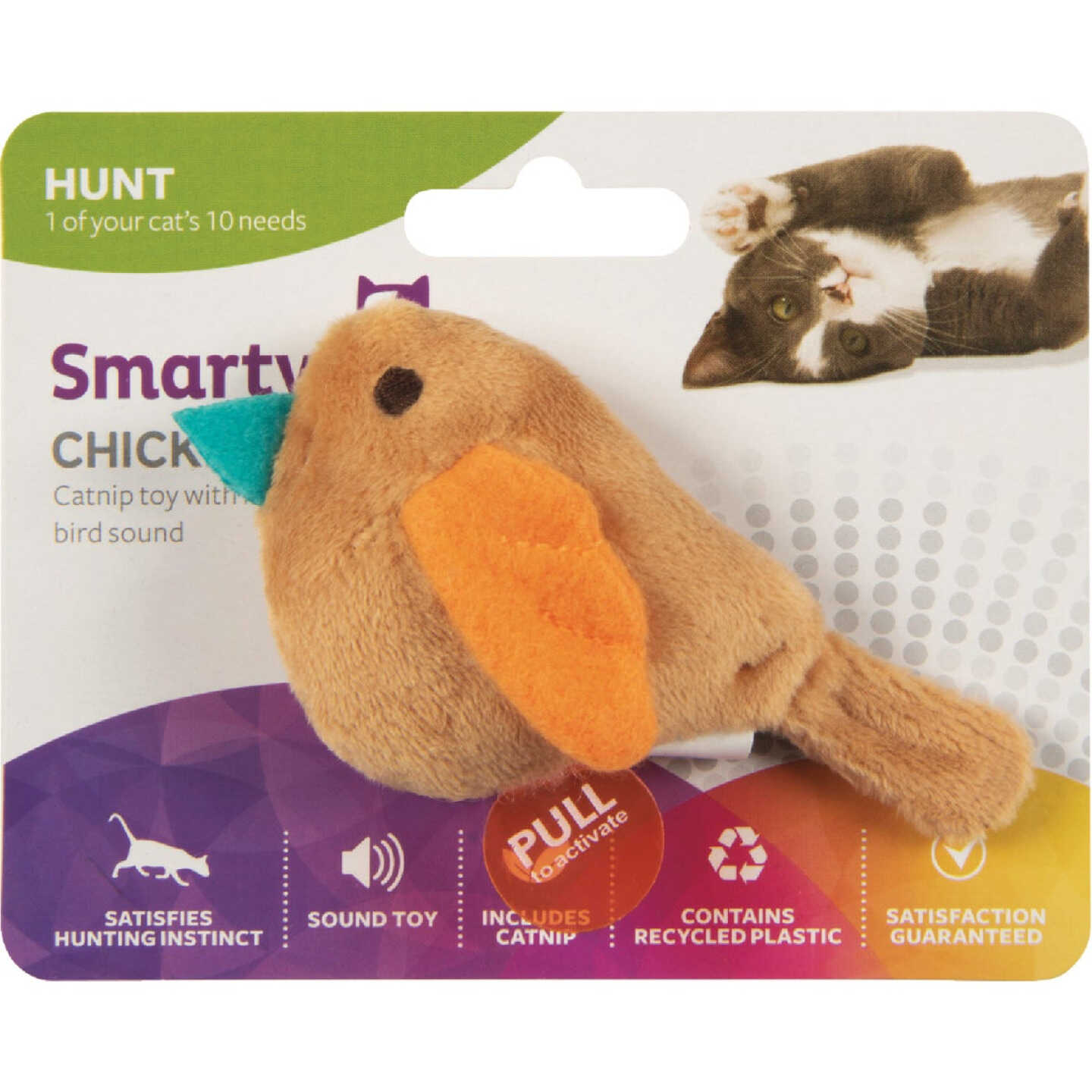 SmartyKat Chickadee Chirp Electronic Sound Catnip Cat Toy Image 1
