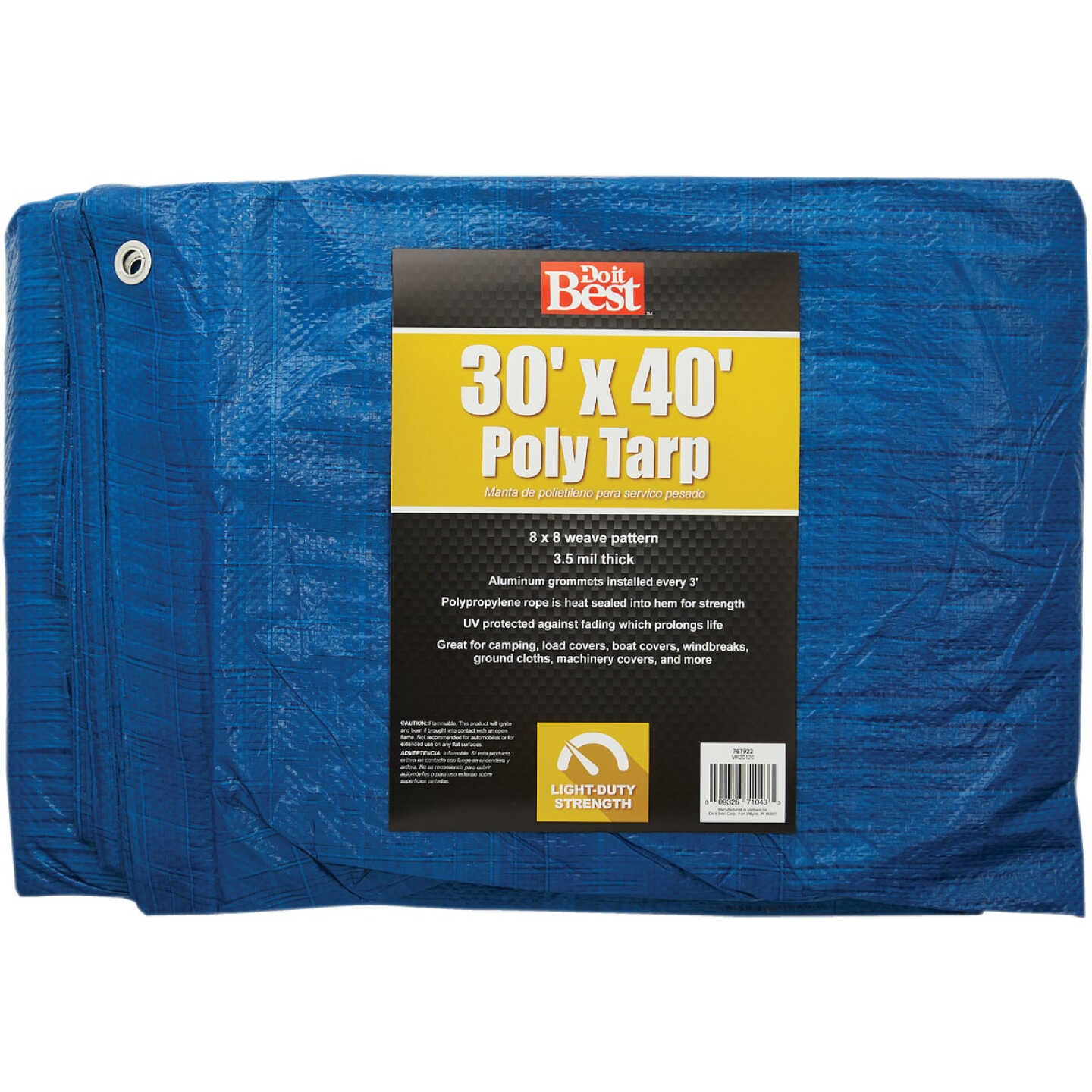 Do it Best Blue Woven 30 Ft. x 40 Ft. General Purpose Tarp Image 1