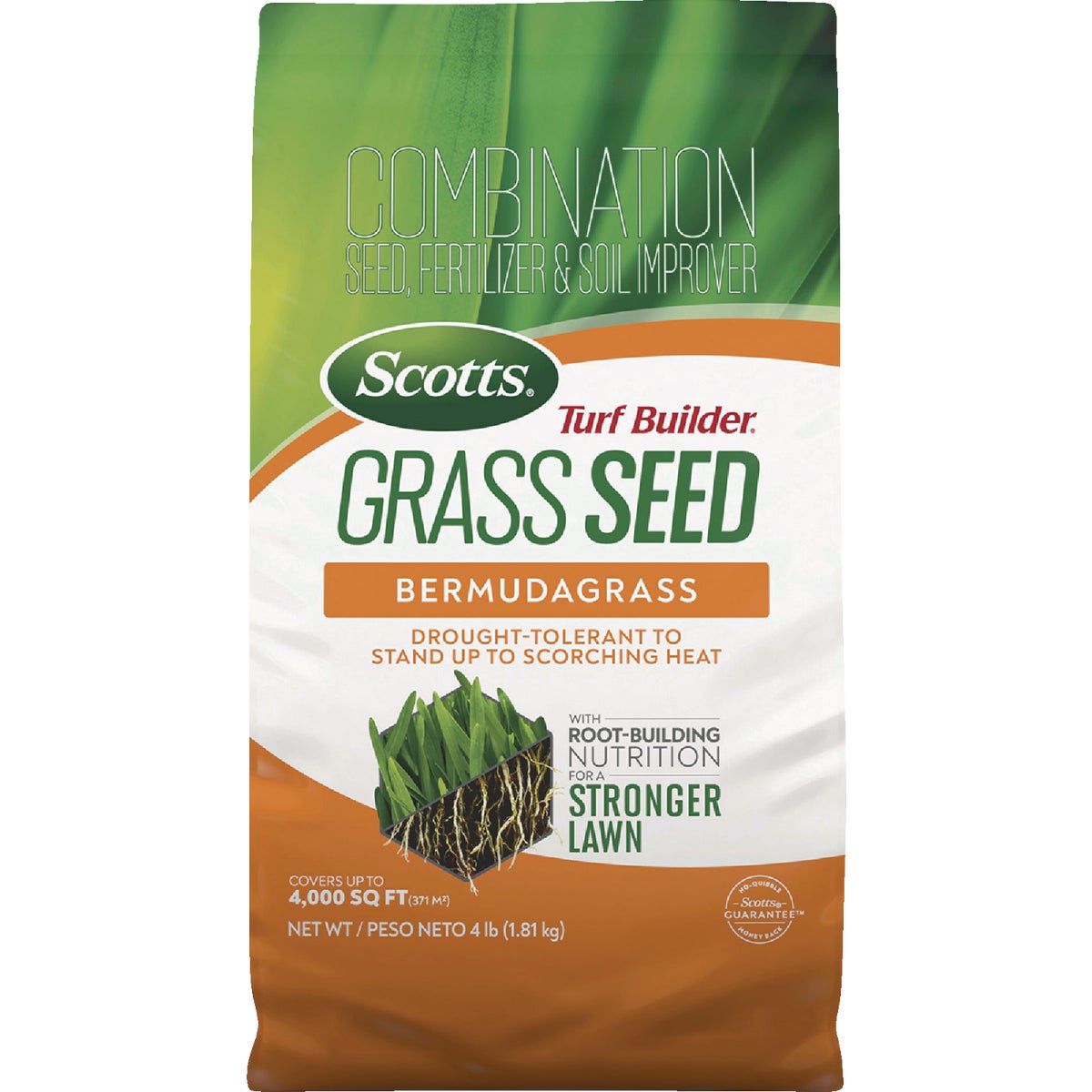 Scotts Turf Builder 4 Lb. 1330 Sq. Ft. Bermudagrass Grass Seed, Fertilizer, and Soil Improver Combination Image 1