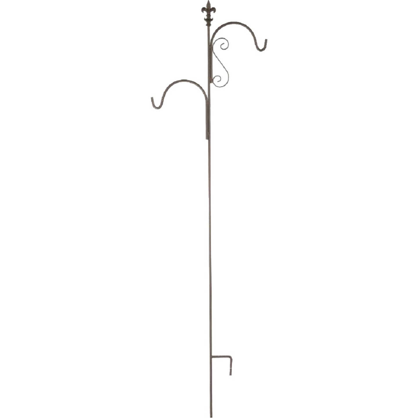 American Gardenworks Lafayette 91 In. Black Steel Shepherd Hook Image 1