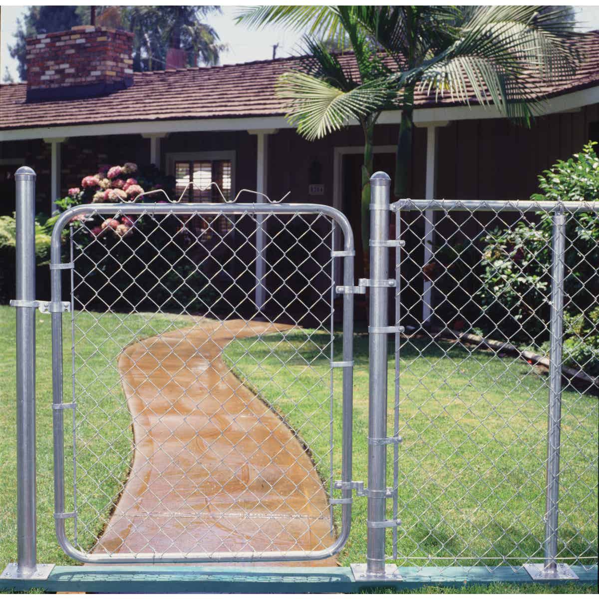Midwest Air Tech Single Walk 43 In. W. x 46 In. H. Chain Link Gate Image 2