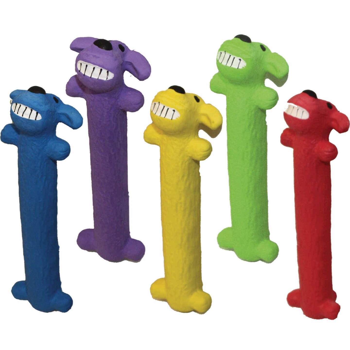 Multipet Loofa Ruff 6 In. Latex Squeaky Dog Toy Image 1