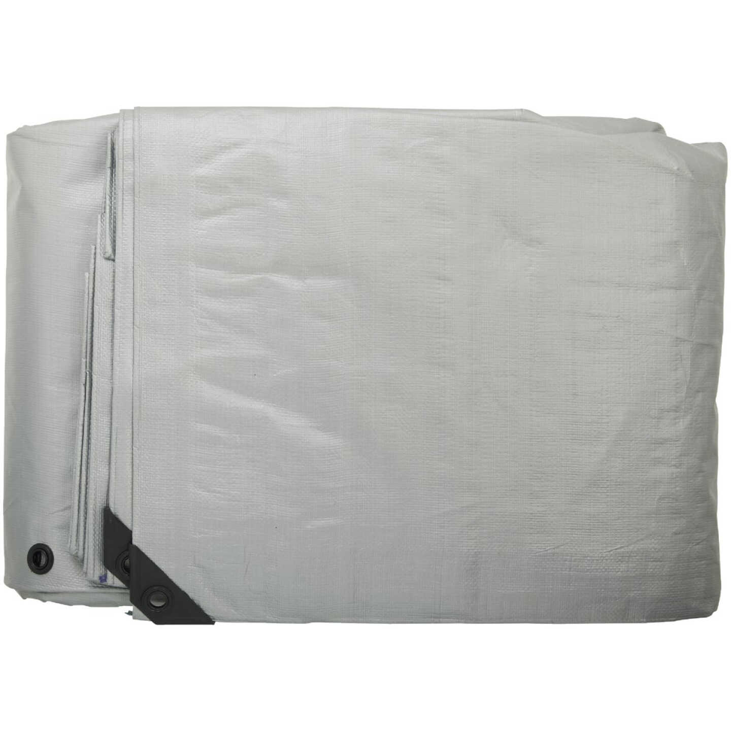 Do it Best Silver Woven 20 Ft. x 40 Ft. Heavy Duty Poly Tarp Image 2