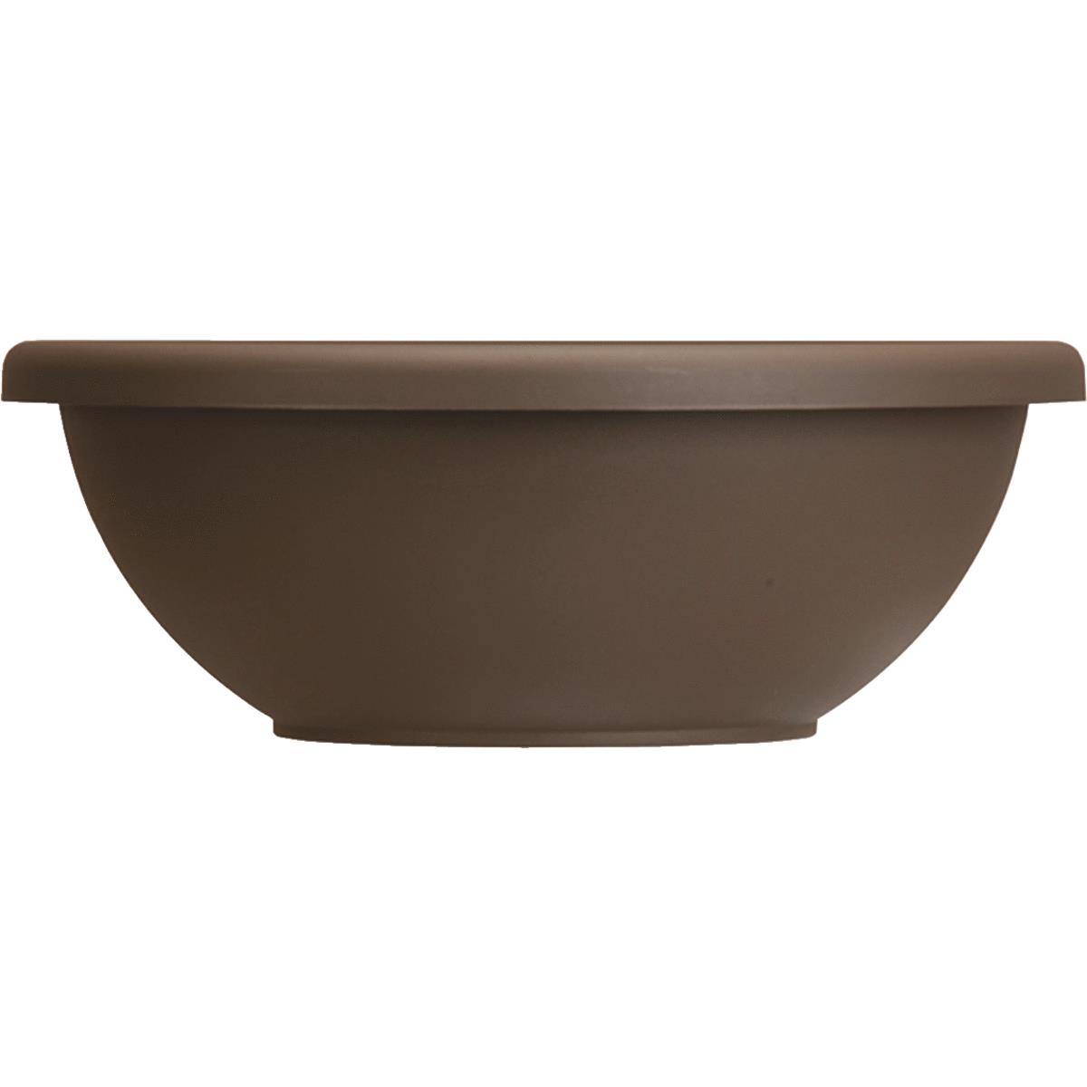 14"CHOC POLY GARDEN BOWL