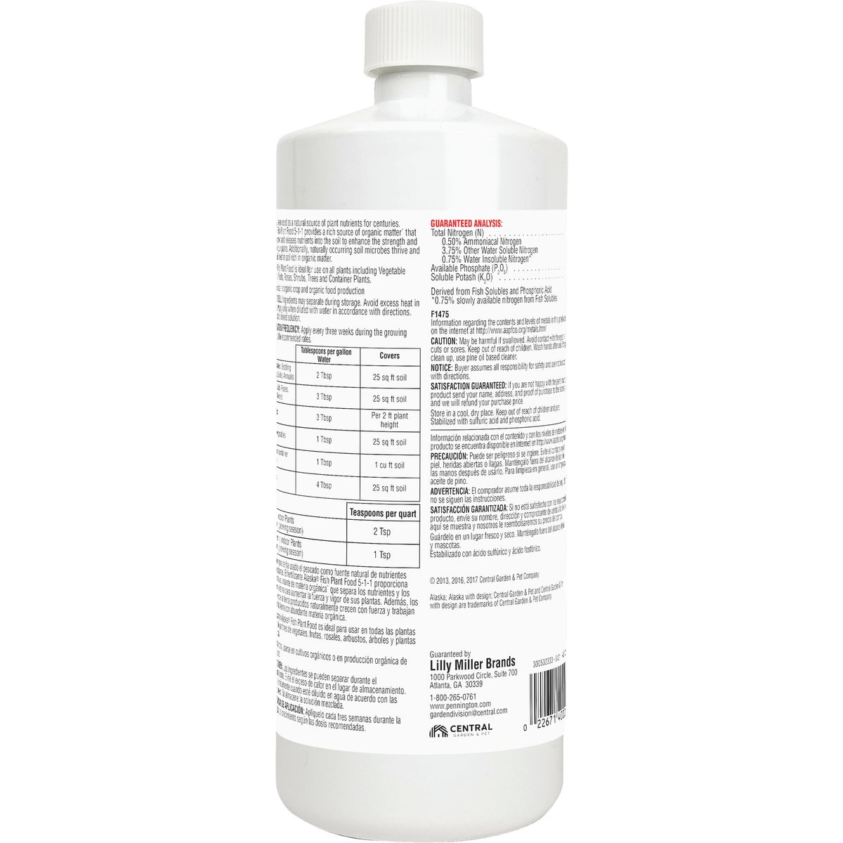 Alaska 1 Qt. 5-1-1 Organic Concentrate Liquid Plant Food Image 7