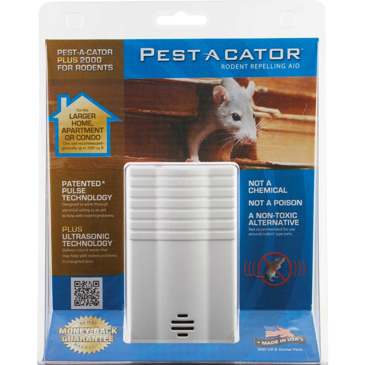 Pest A Cator Ultrasonic & Electromagnetic 2000 Sq. Ft. Coverage 110V Electronic Pest Repellent Image 1