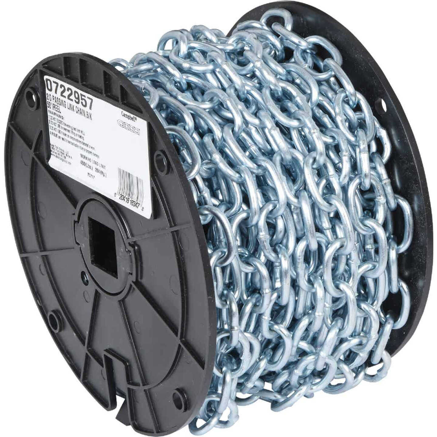 Campbell #2/0 50 Ft. Zinc-Plated Low-Carbon Steel Coil Chain Image 1