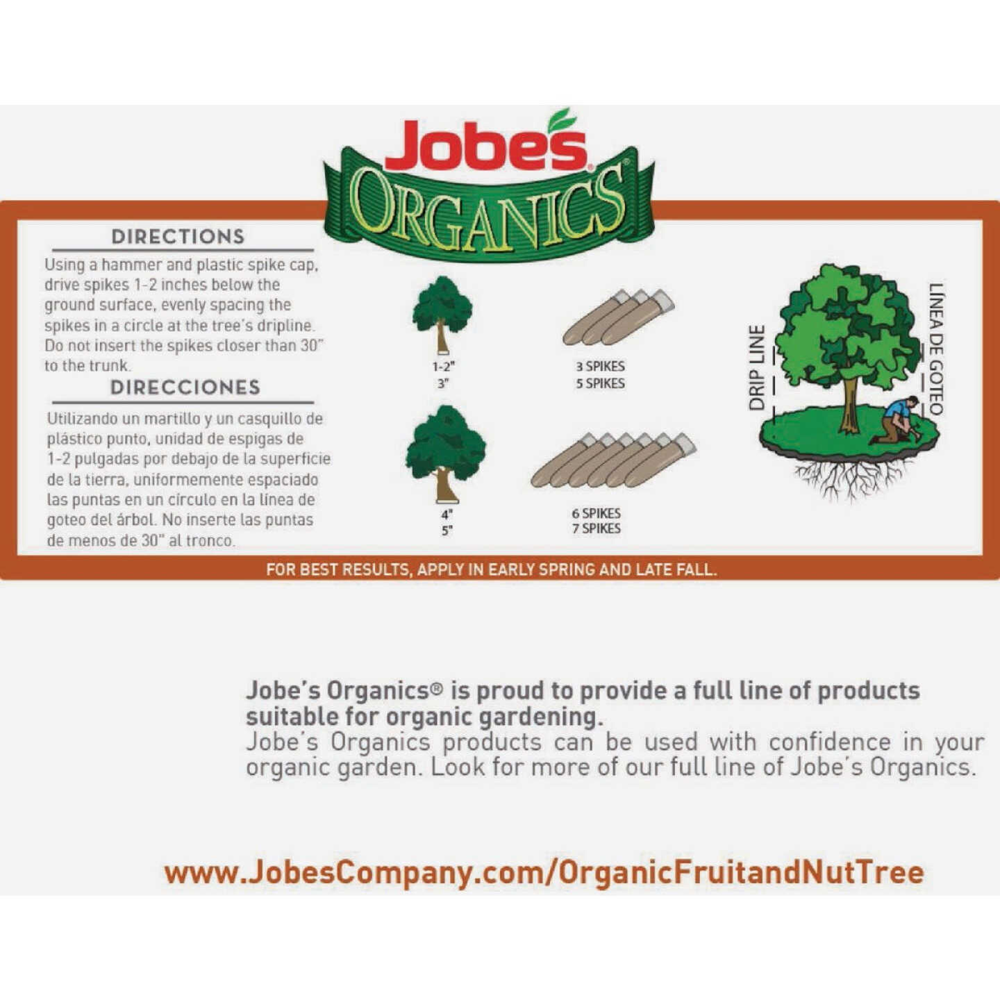 Jobe's Organics Fruit & Nut Tree Spikes (8-Pack) Image 3