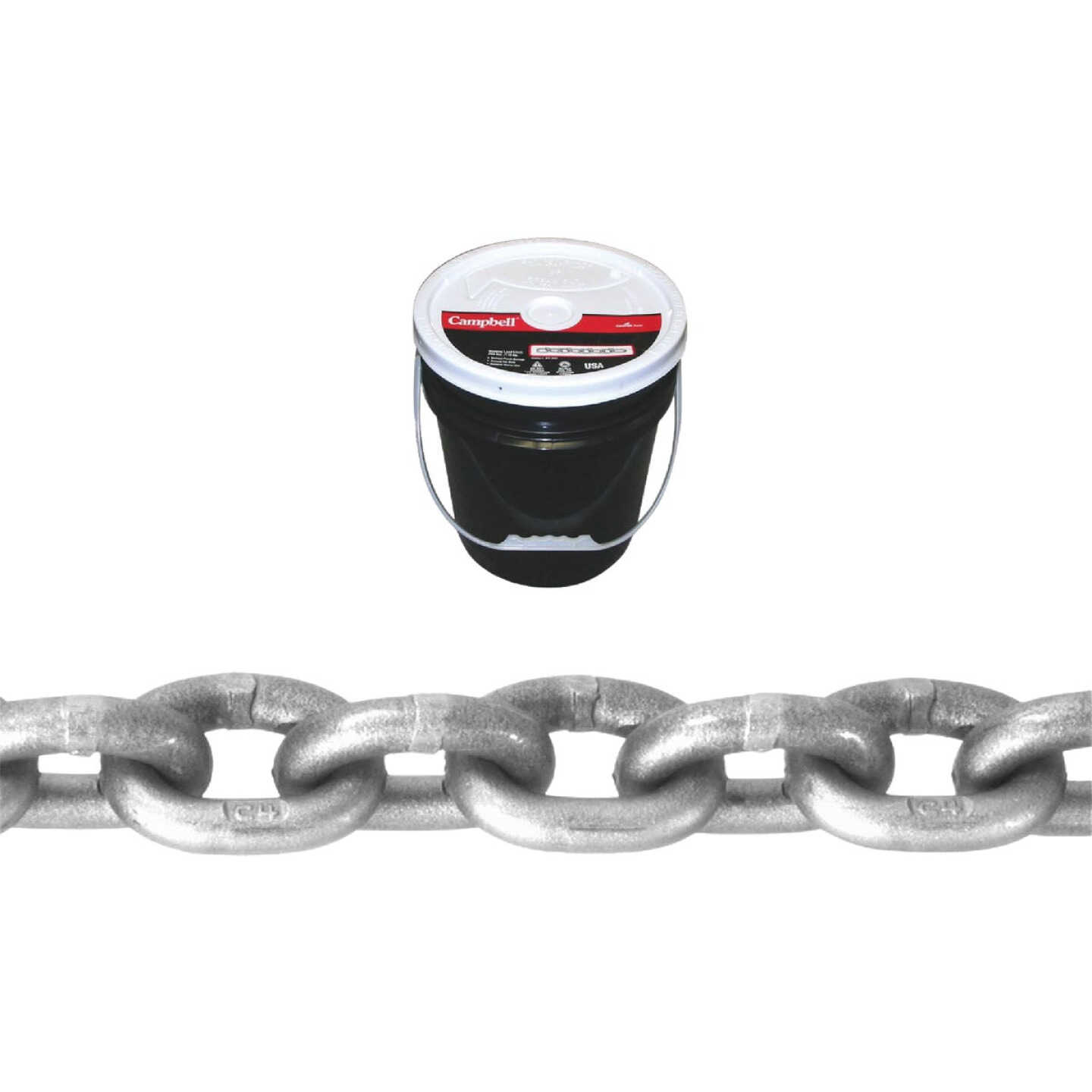 Campbell 3/8 In. 75 Ft. Zinc-Plated Carbon Steel Coil Chain Image 1
