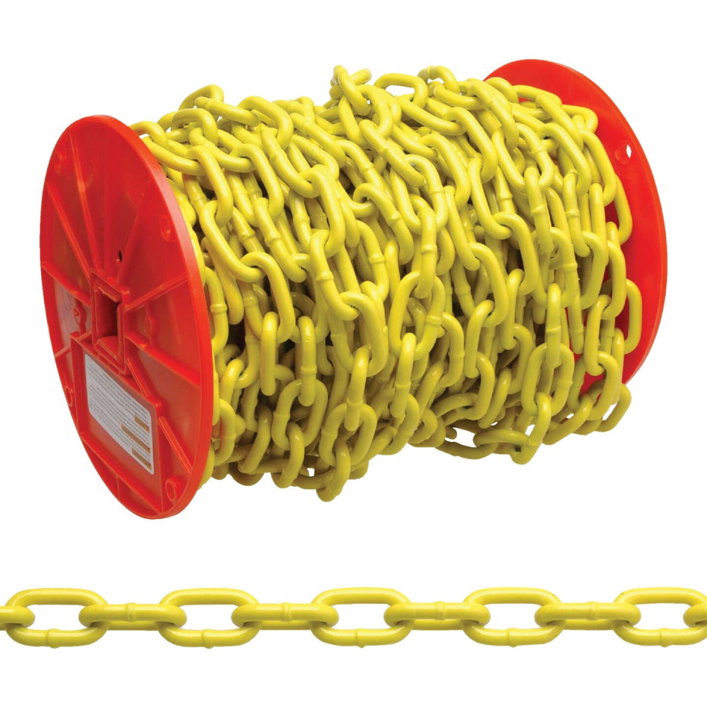 Campbell 3/16 In. 100 Ft. Yellow Poly-Coated Low-Carbon Steel Coil Chain Image 1
