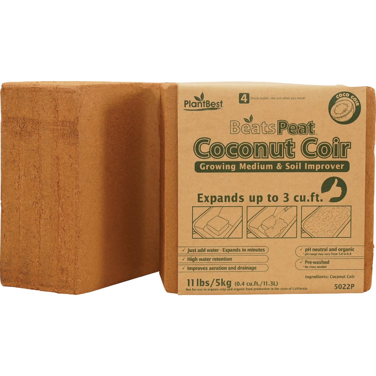 PlantBest BeatsPeat 3 Cu. Ft. Expandable Coconut Coir Image 6