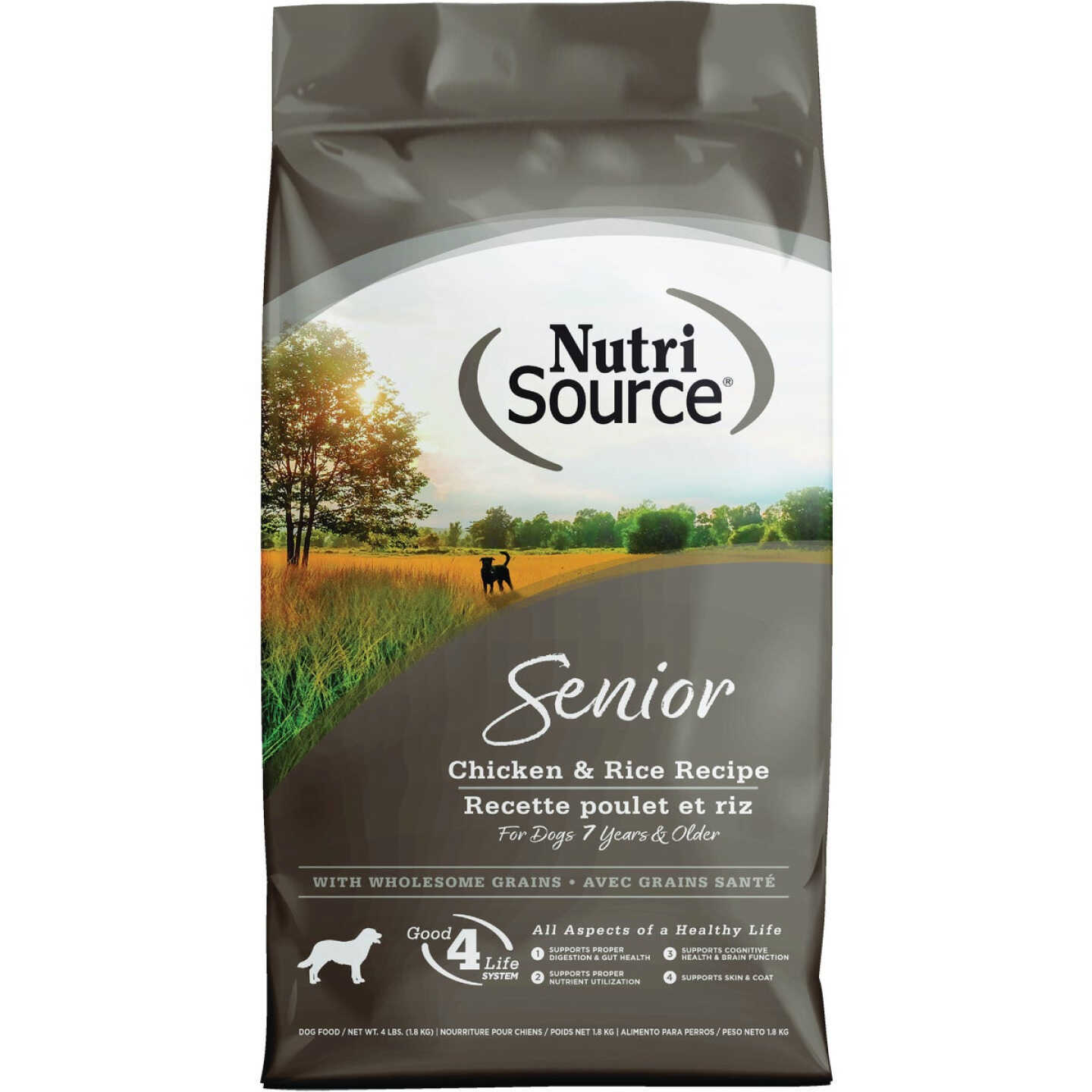 NutriSource 4 Lb. Chicken & Rice Recipe Senior Dog Food Image 1