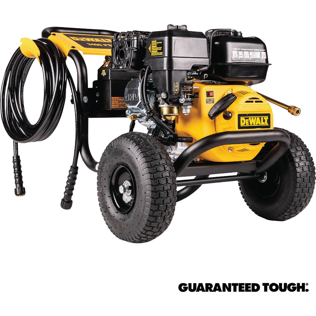 DEWALT 3400 PSI 2.5 GPM Gas Cold Water Pressure Washer with Manual Recoil + E-Start Engine