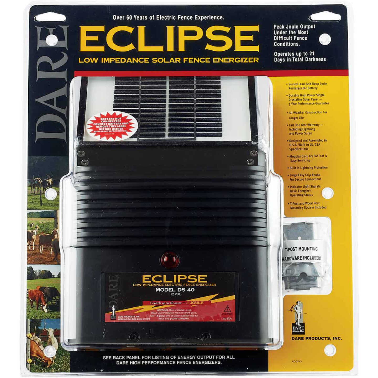 Dare Eclipse 40-Acre Electric Fence Charger Image 3