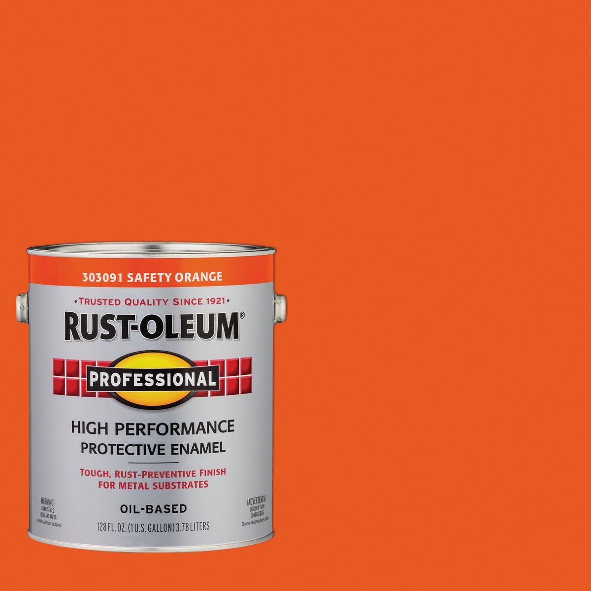 Rust-Oleum Professional Oil-Based Gloss VOC Formula Rust Control Enamel, Safety Orange, 1 Gal. Image 1