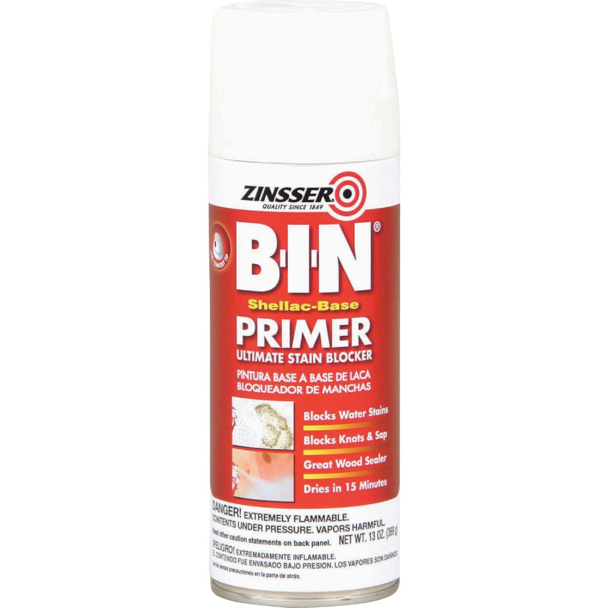 Zinsser B-I-N 13 Oz. Shellac-Base Primer Spray, White Image 7