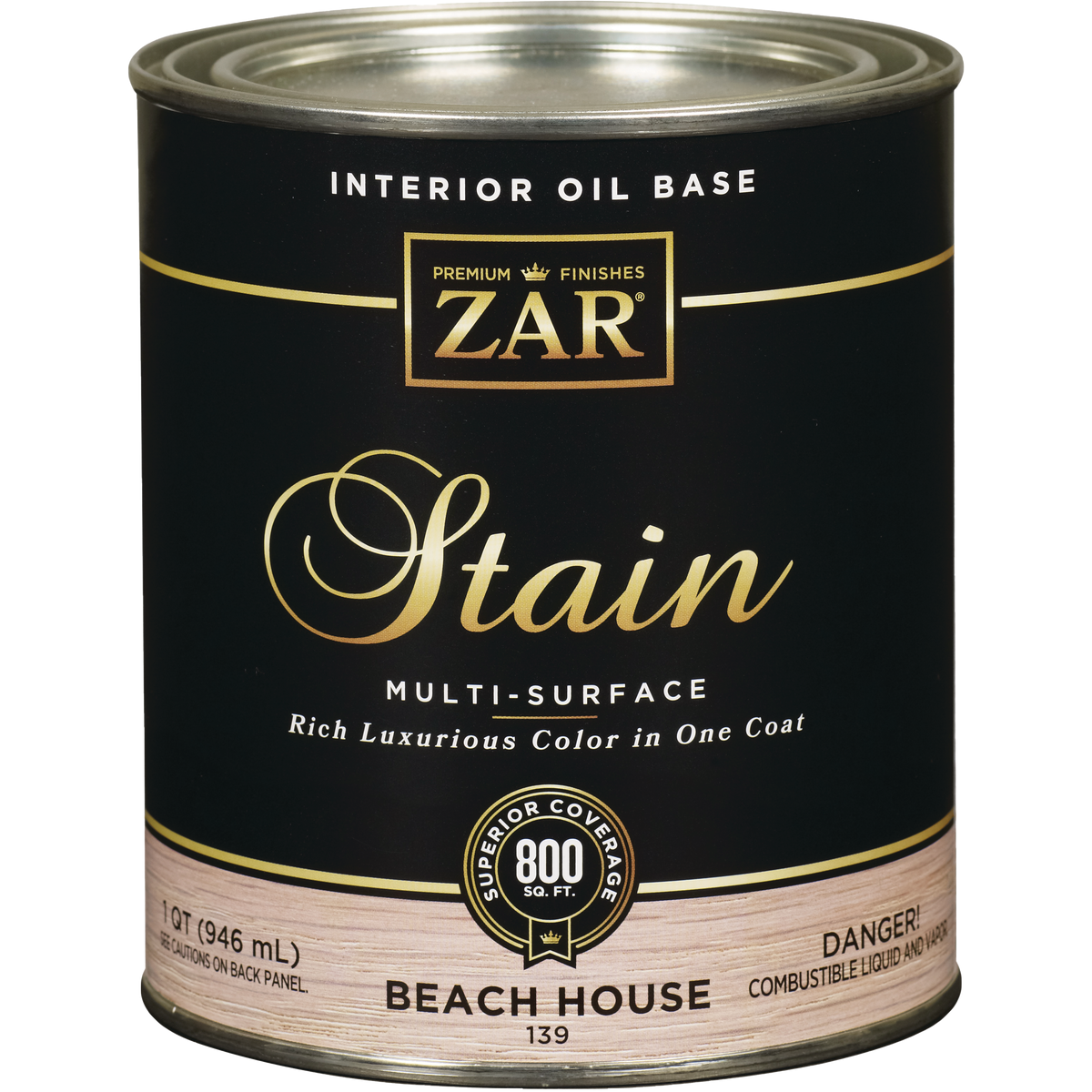 ZAR Oil-Based Wood Stain, Beach House, 1 Qt. Image 1