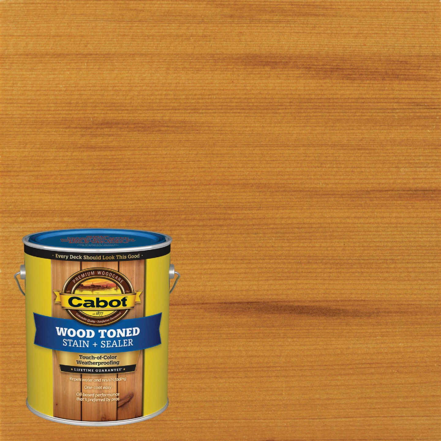 Cabot VOC Wood Toned Deck & Siding Exterior Stain & Sealer, 19202 Cedar, 1 Gal. Image 1