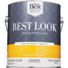 Best Look Latex Premium Paint & Primer In One Eggshell Interior Wall Paint, Ultra White, 1 Gal. Image 2