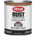 Krylon Rust Protector Oil-Based Satin Rust Control Enamel, Spice Brown, 1 Qt. Image 1