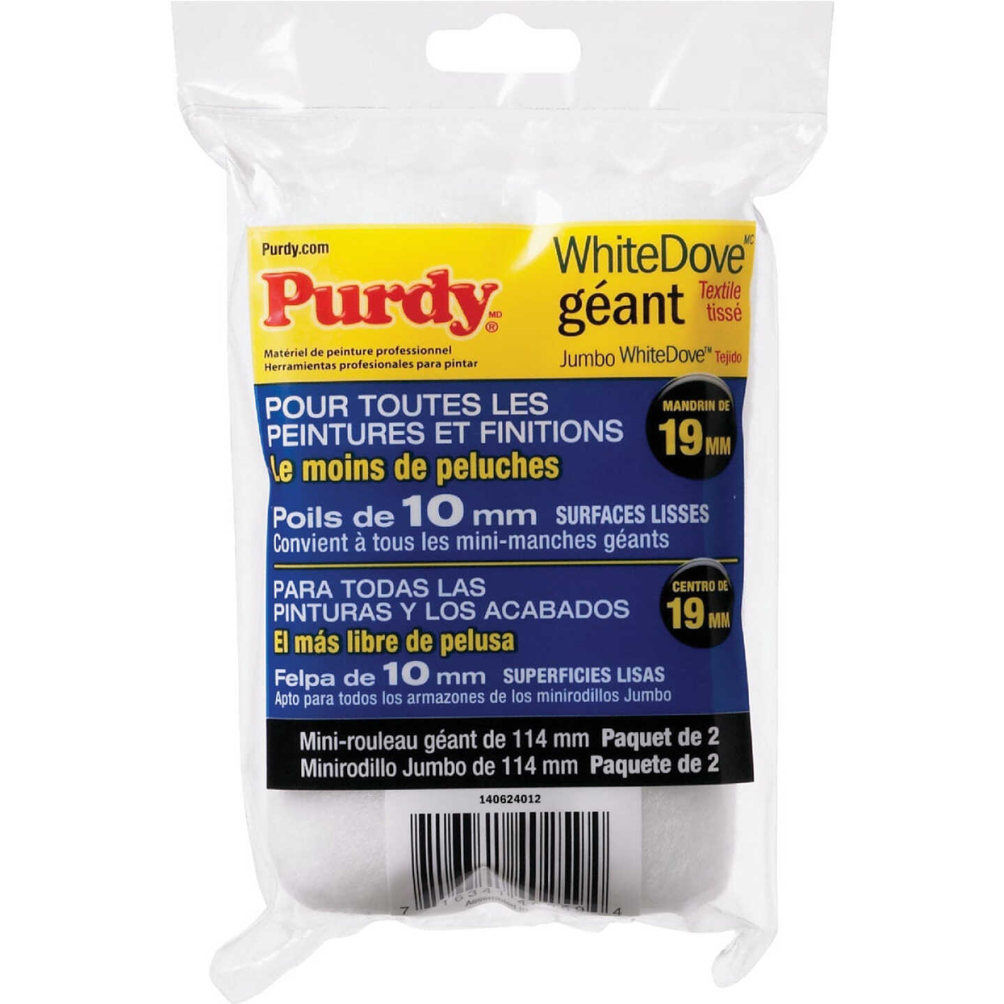 Purdy White Dove 4-1/2 In. x 3/8 In. Jumbo Mini Woven Fabric Roller Cover (2-Pack) Image 7