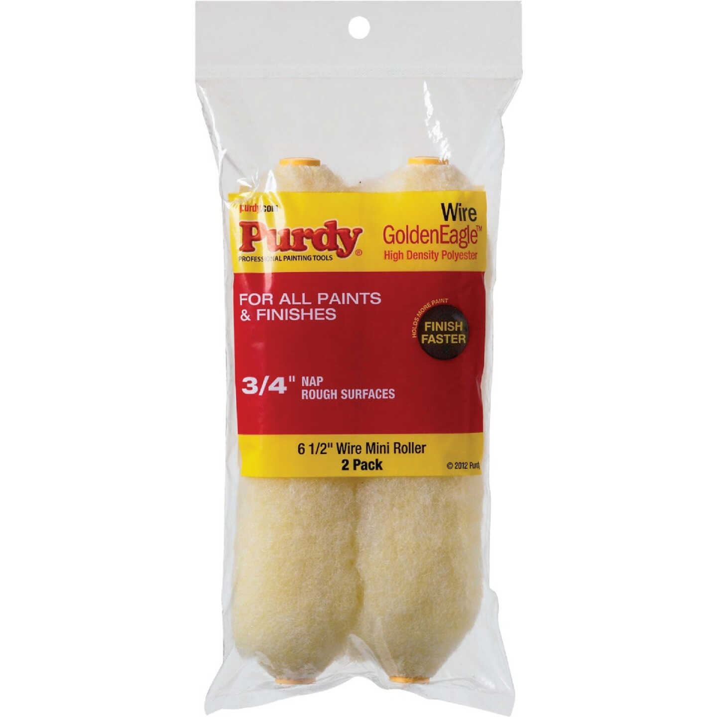 Purdy Jumbo Golden Eagle 6-1/2 In. x 3/4 In. Mini Knit Fabric Roller Cover (2-Pack) Image 1