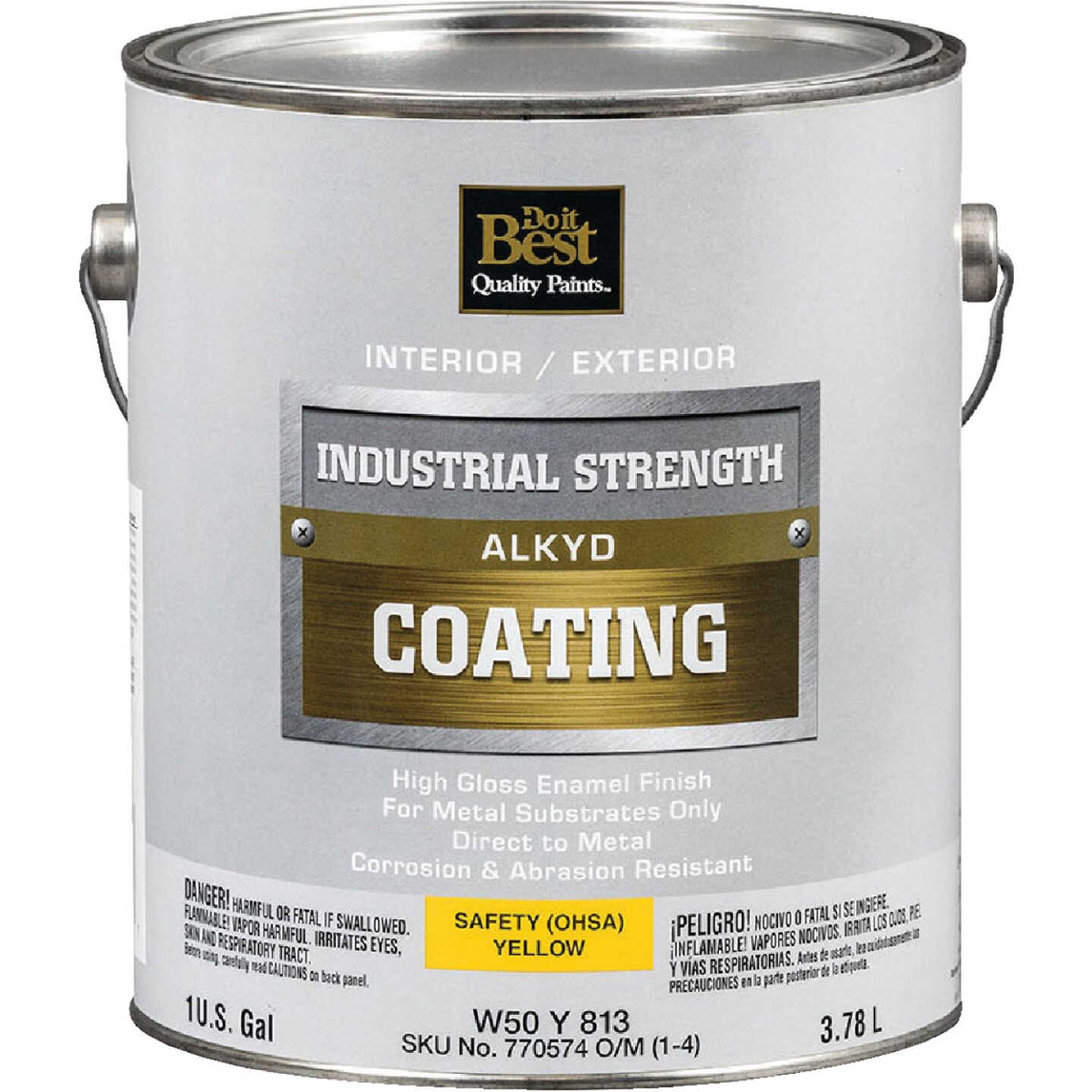 Do it Best Alkyd Industrial Coating, Osha Yellow, 1 Gal. Image 1