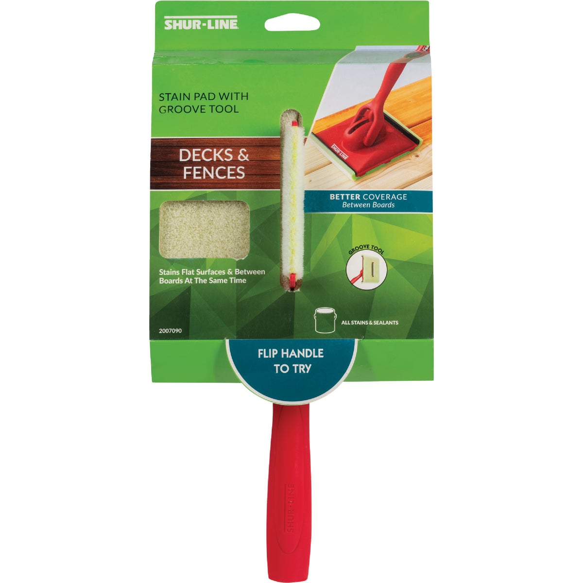 Shur-Line 3 In. x 6 In. Deck & Fence Pad Painter with Groove Tool