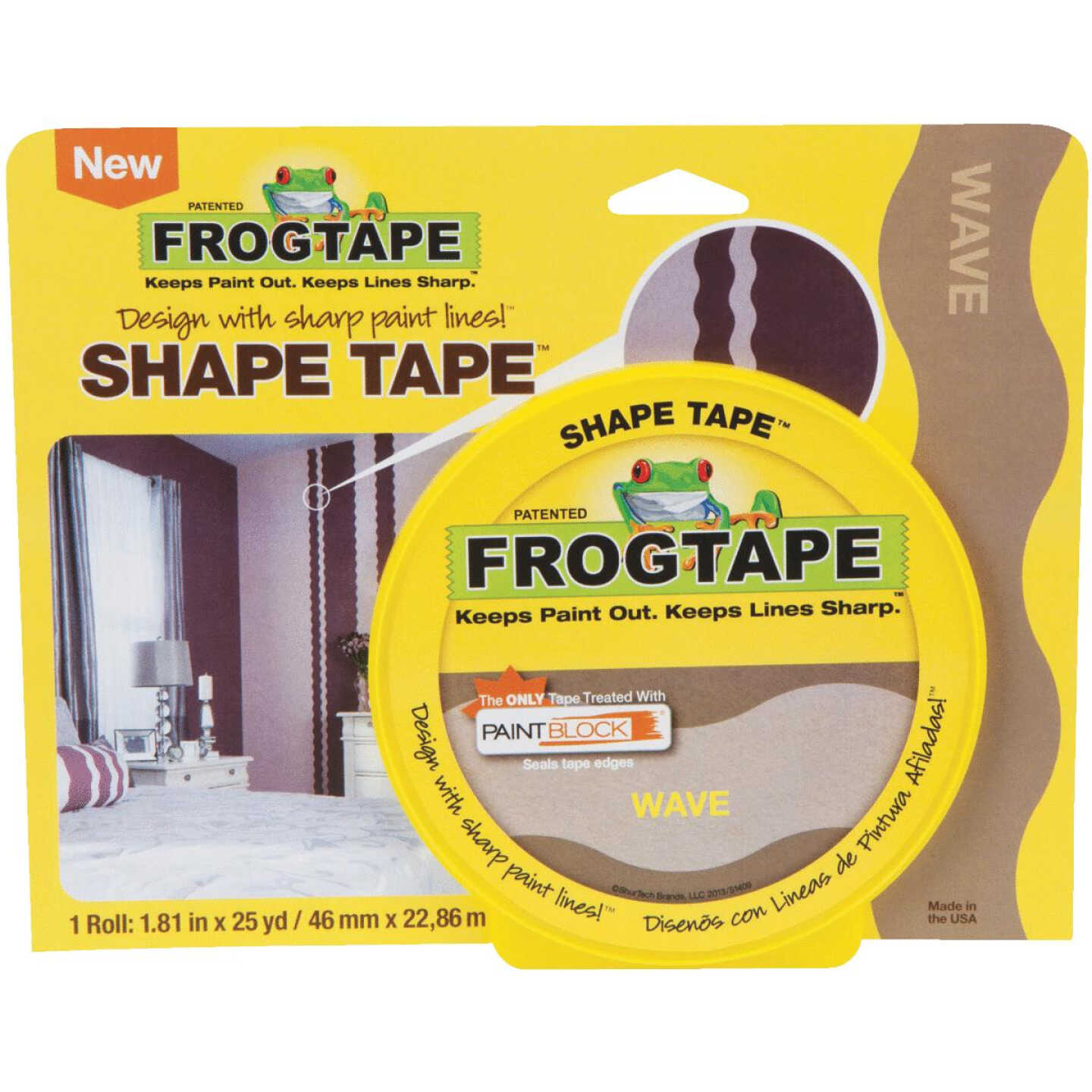 FrogTape Shape Tape 1.81 In. x 25 Yd. Masking Tape, Wave Shape Image 1