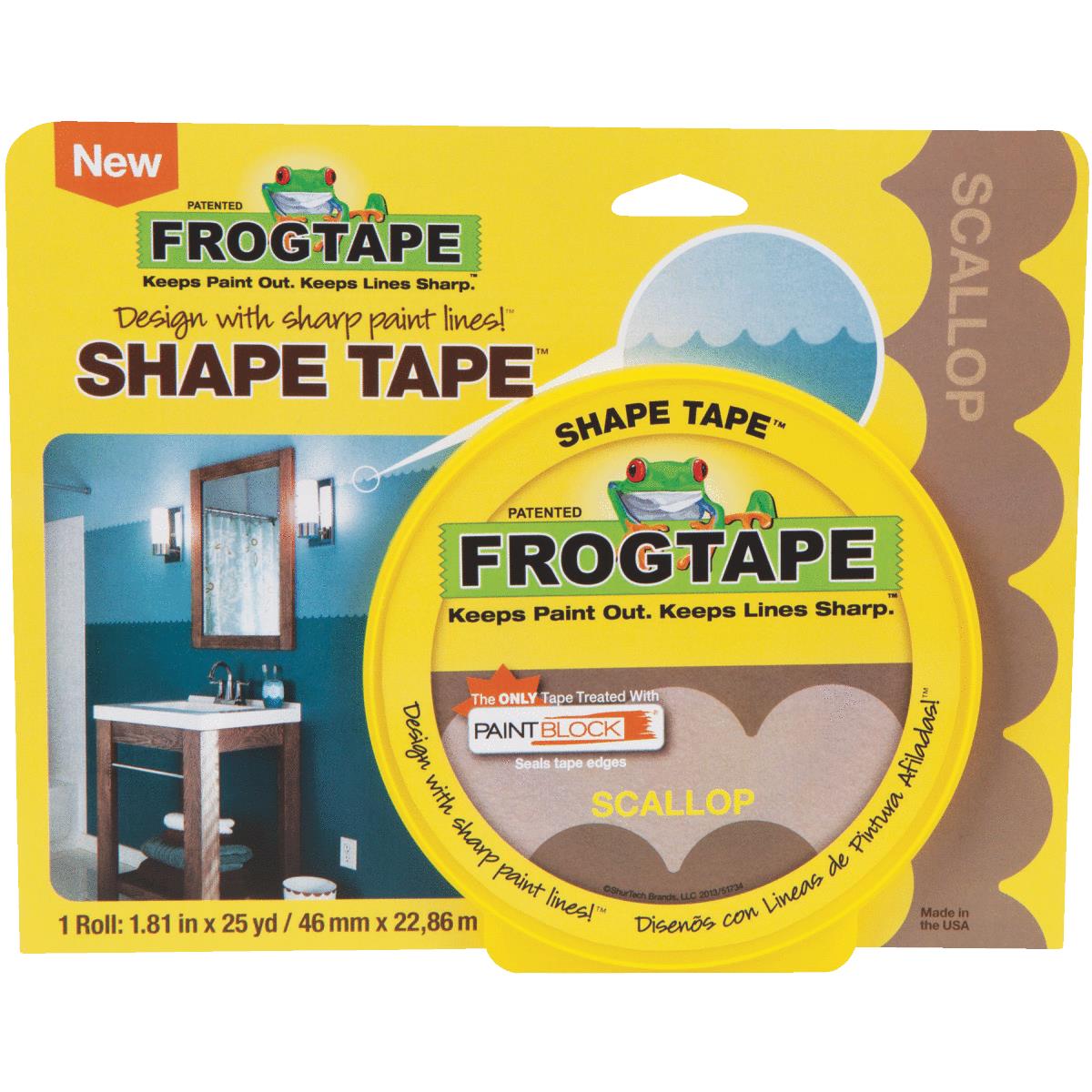 FrogTape Shape Tape 1.81 In. x 25 Yd. Masking Tape, Horizontal Shape