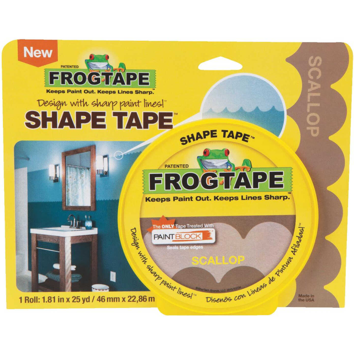 FrogTape Shape Tape 1.81 In. x 25 Yd. Masking Tape, Horizontal Shape Image 1