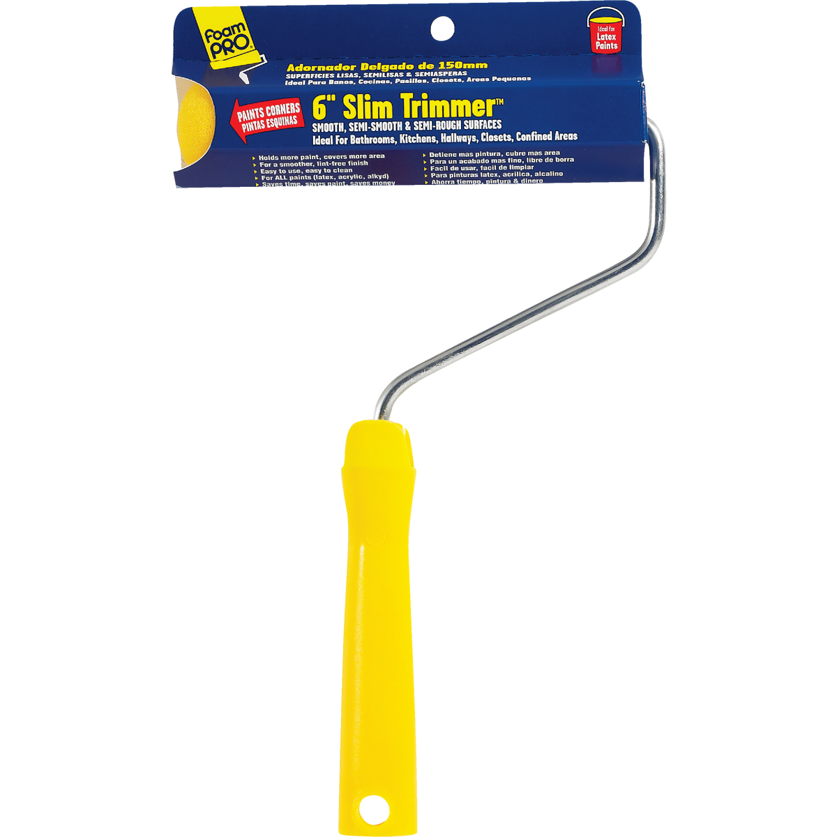 FoamPro Slim Trimmer 6 In. Mini Foam Roller Cover & Frame Image 1