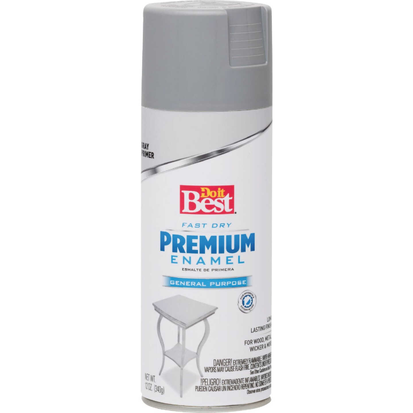 Do it Best Premium Enamel Gray 12 Oz. All-Purpose Spray Paint Primer Image 2