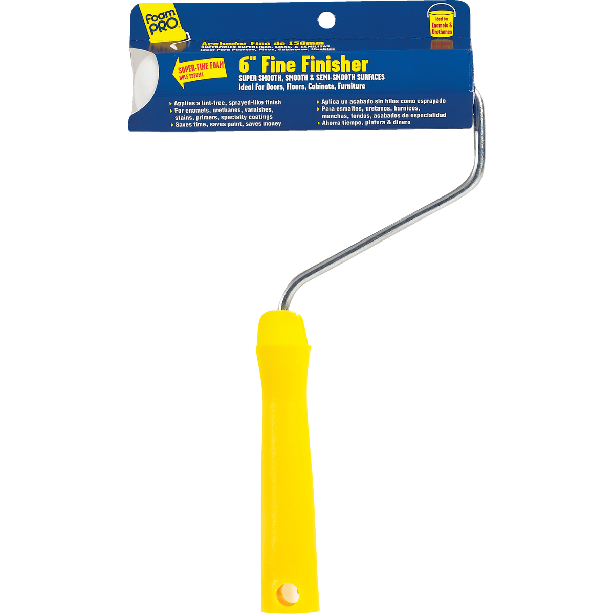 FoamPro Fine Finisher 6 In. Mini Foam Roller Cover & Frame Image 1