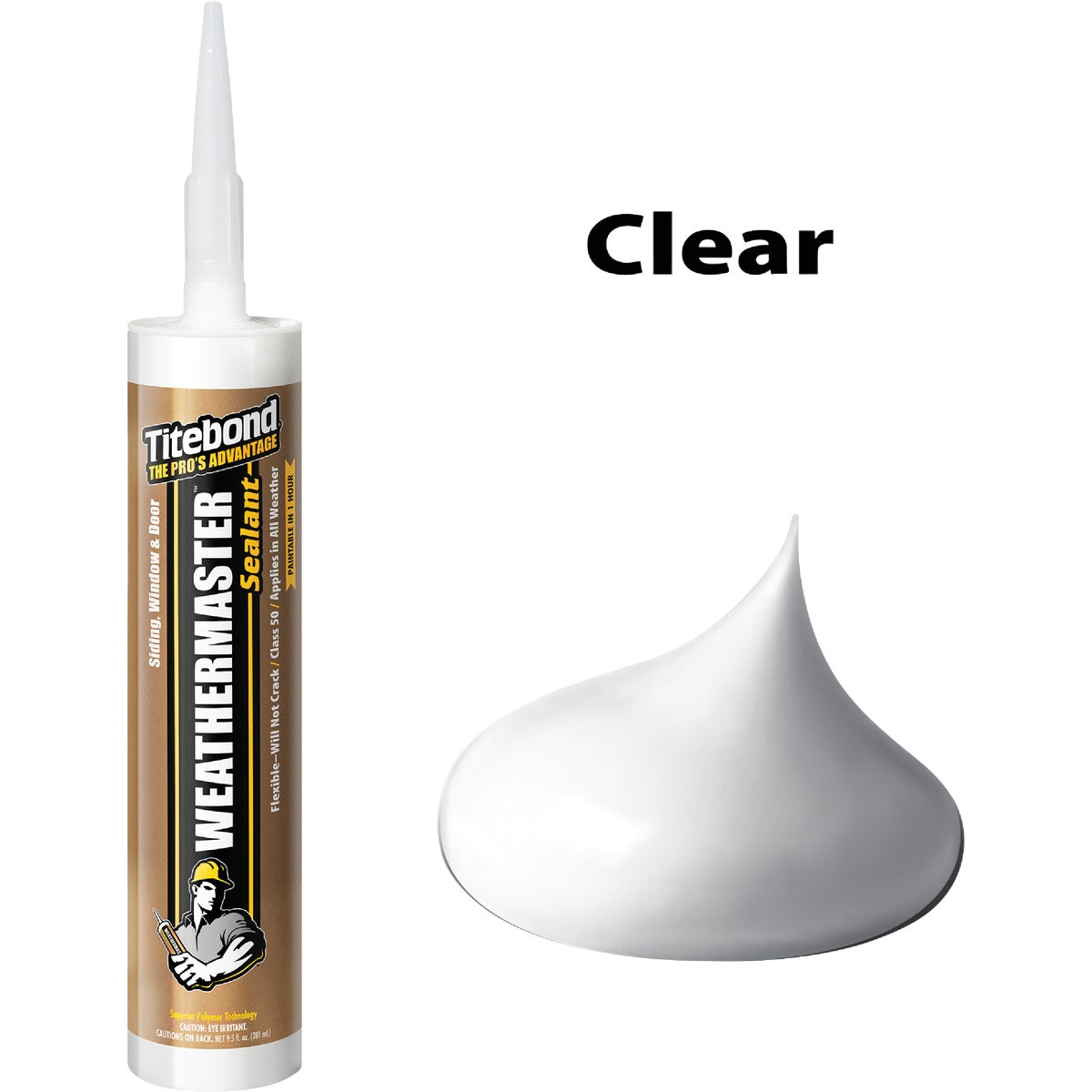 Titebond WeatherMaster 10 Oz. Polymer Sealant, 43991 Crystal Clear Image 1
