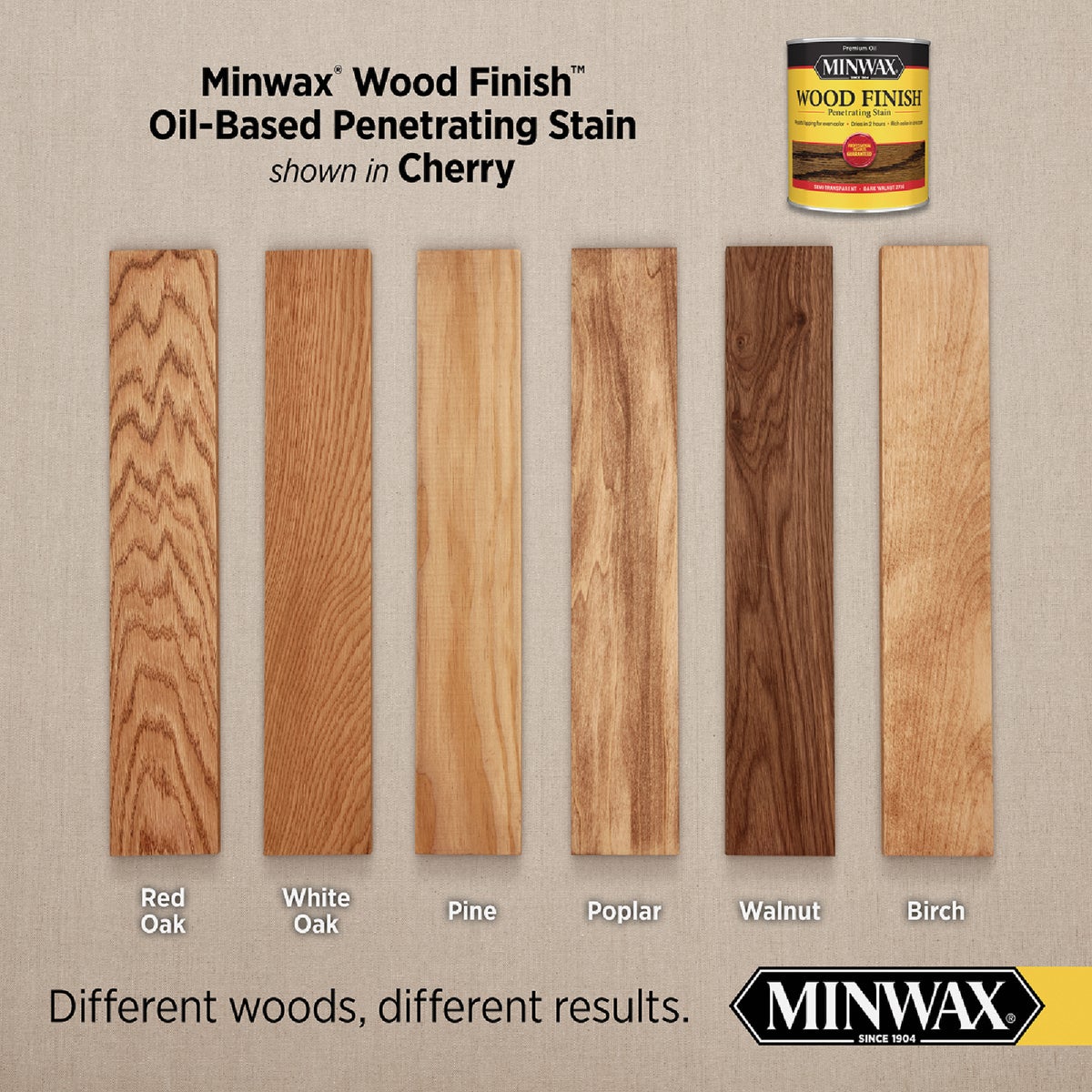 Minwax Wood Finish Penetrating Stain, Cherry, 1/2 Pt. Image 2
