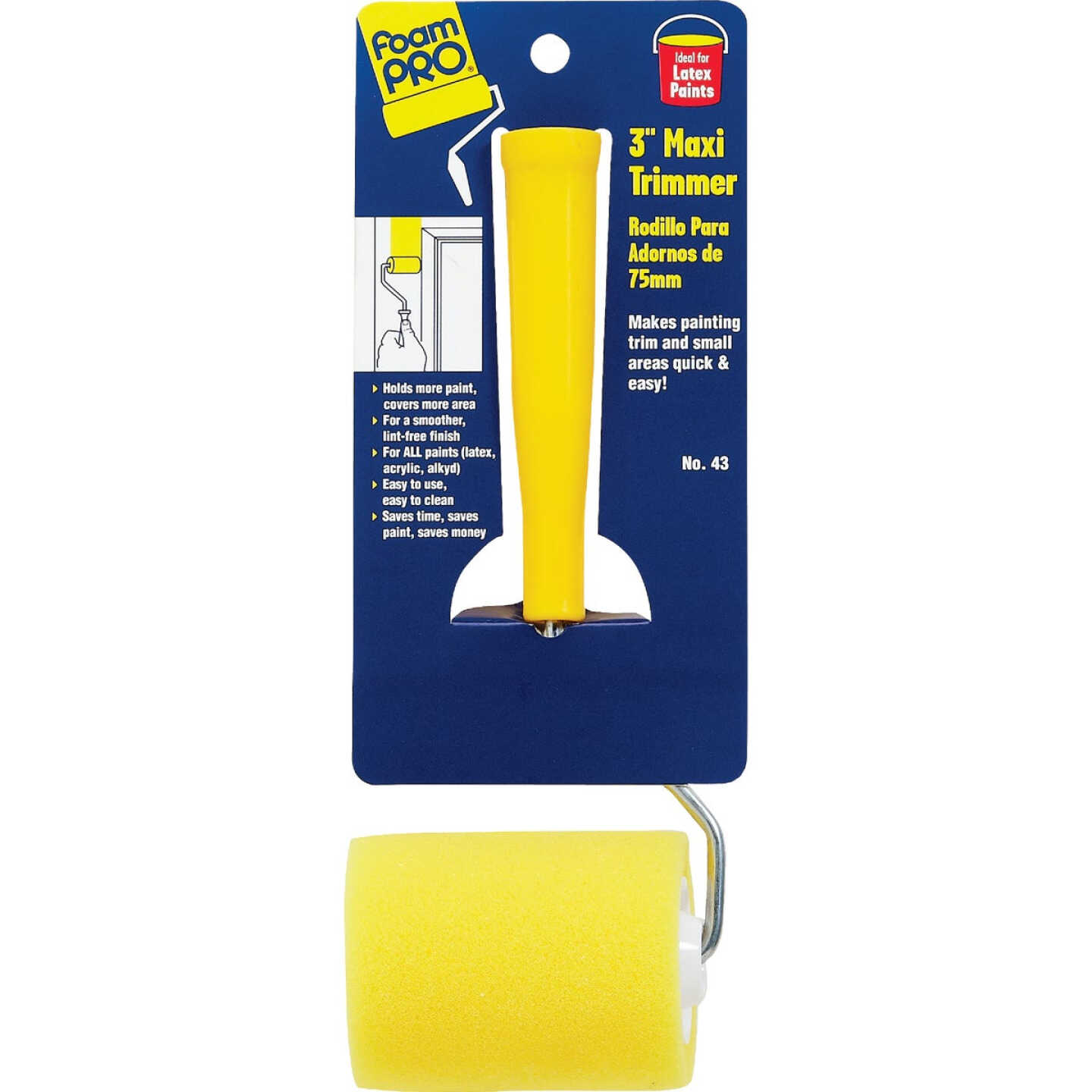 FoamPro 3 In. Maxi Foam Roller Cover & Frame Image 1