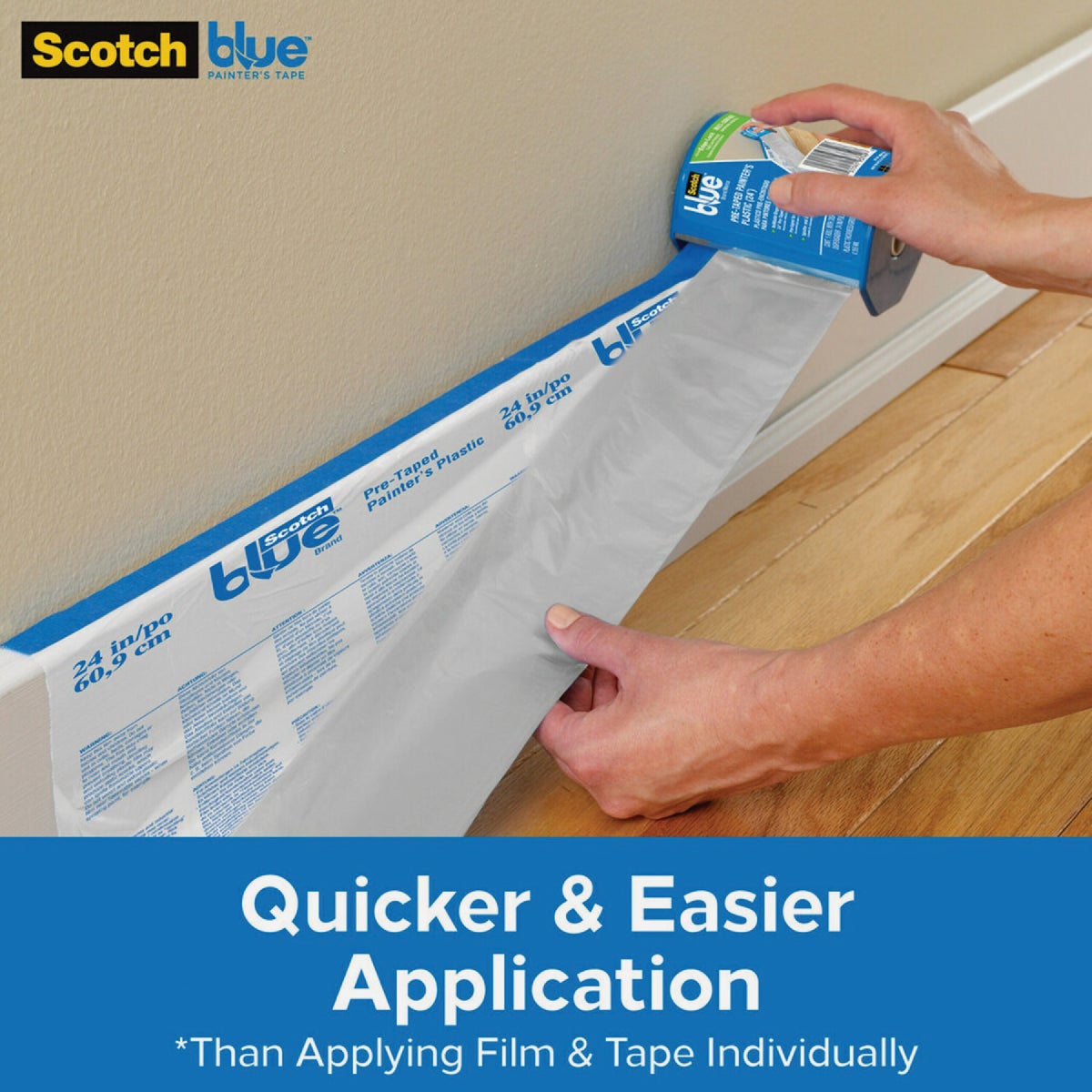 3M ScotchBlue Tape + Plastic with Dispenser Image 2