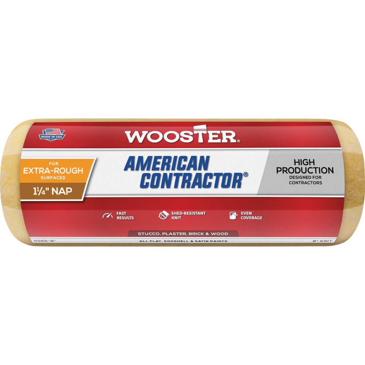 Wooster American Contractor 9 In. x 1-1/4 In. Knit Fabric Roller Cover Image 1
