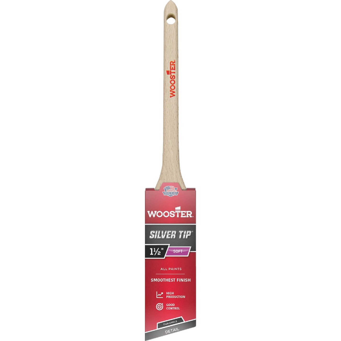 Wooster SILVER TIP 1-1/2 In. Thin Angle Sash Paint Brush Image 1
