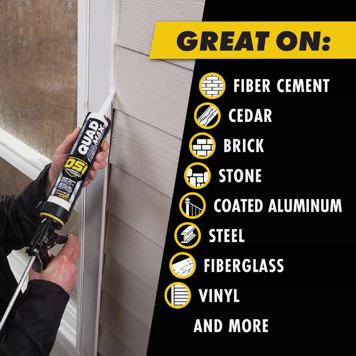 OSI QUAD MAX 9.5 Oz. Window, Door & Siding Sealant, White Image 5