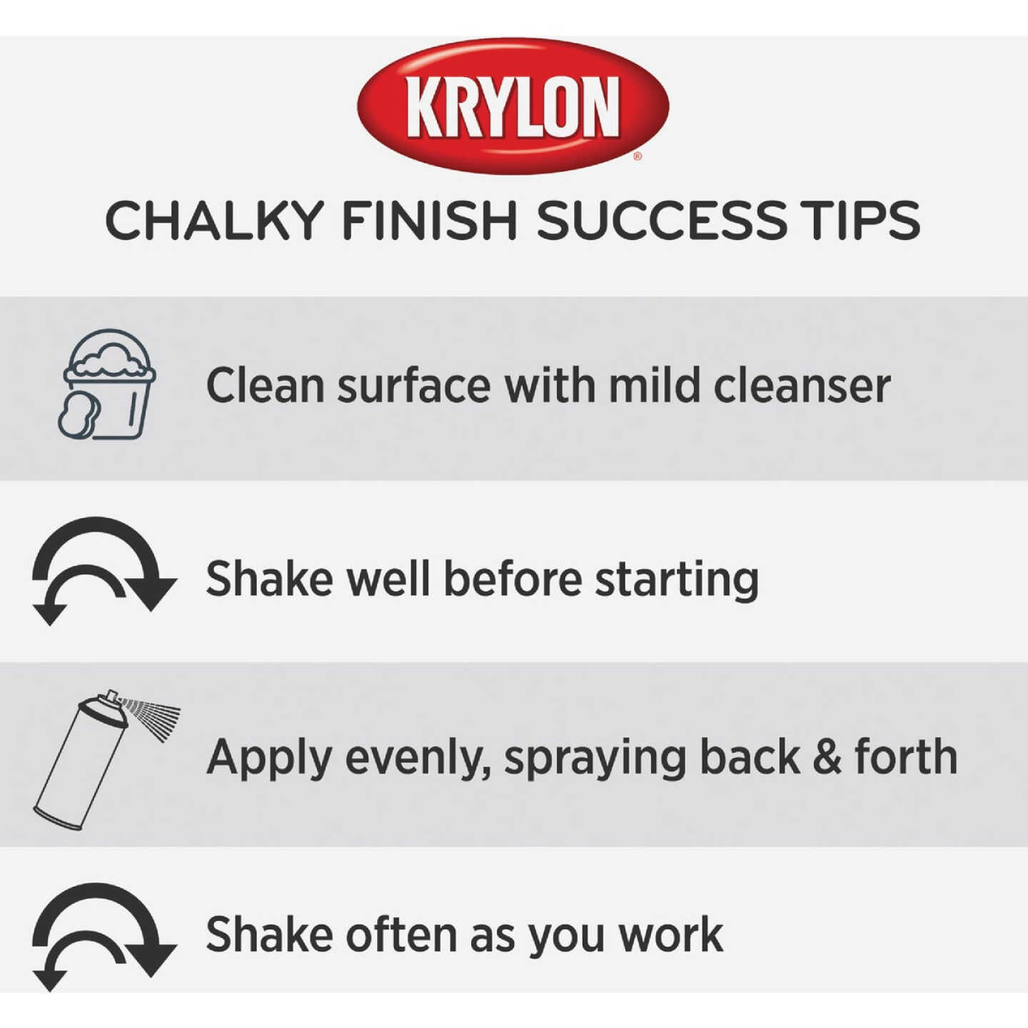 Krylon CHALKY FINISH 12 Oz. Ultra Matte Chalk Spray Paint, Classic White Image 3