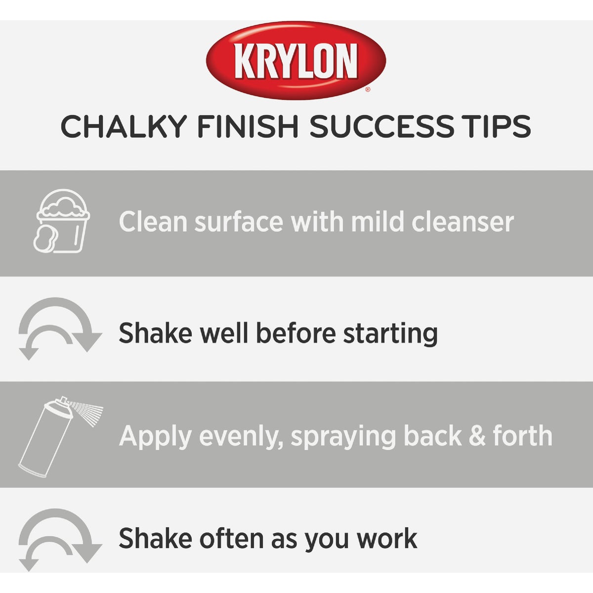 Krylon CHALKY FINISH 12 Oz. Ultra Matte Chalk Spray Paint, Misty Gray Image 2