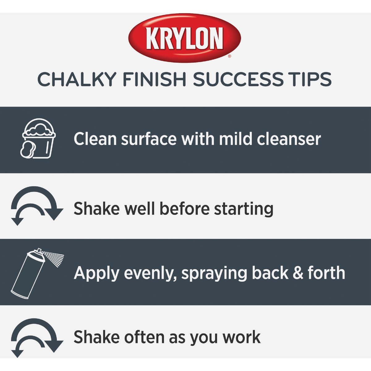 Krylon CHALKY FINISH 12 Oz. Ultra Matte Chalk Spray Paint, Anvil Gray Image 5
