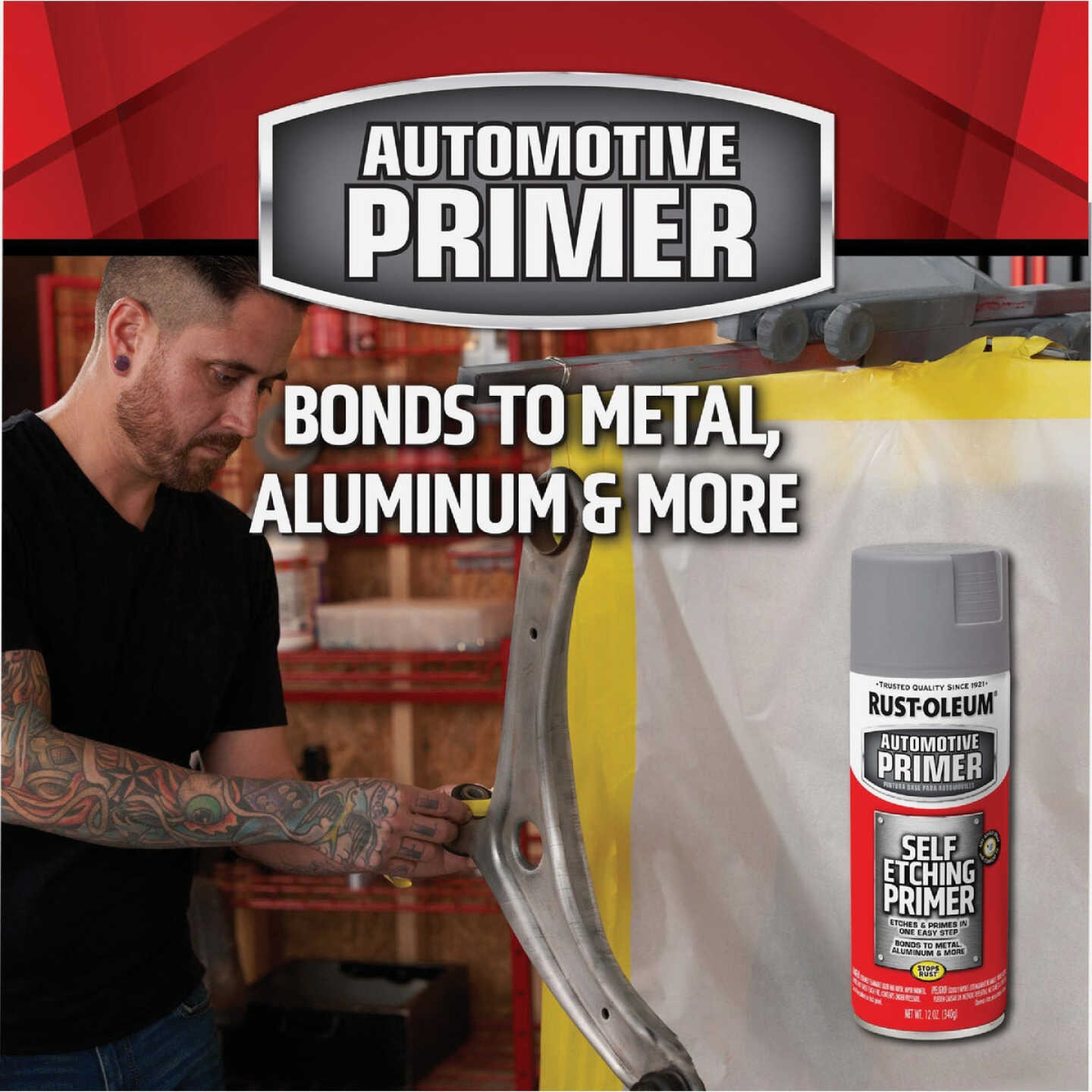 Rust-Oleum Stops Rust Dark Green 12 Oz. Self Etching Filler Primer Image 3