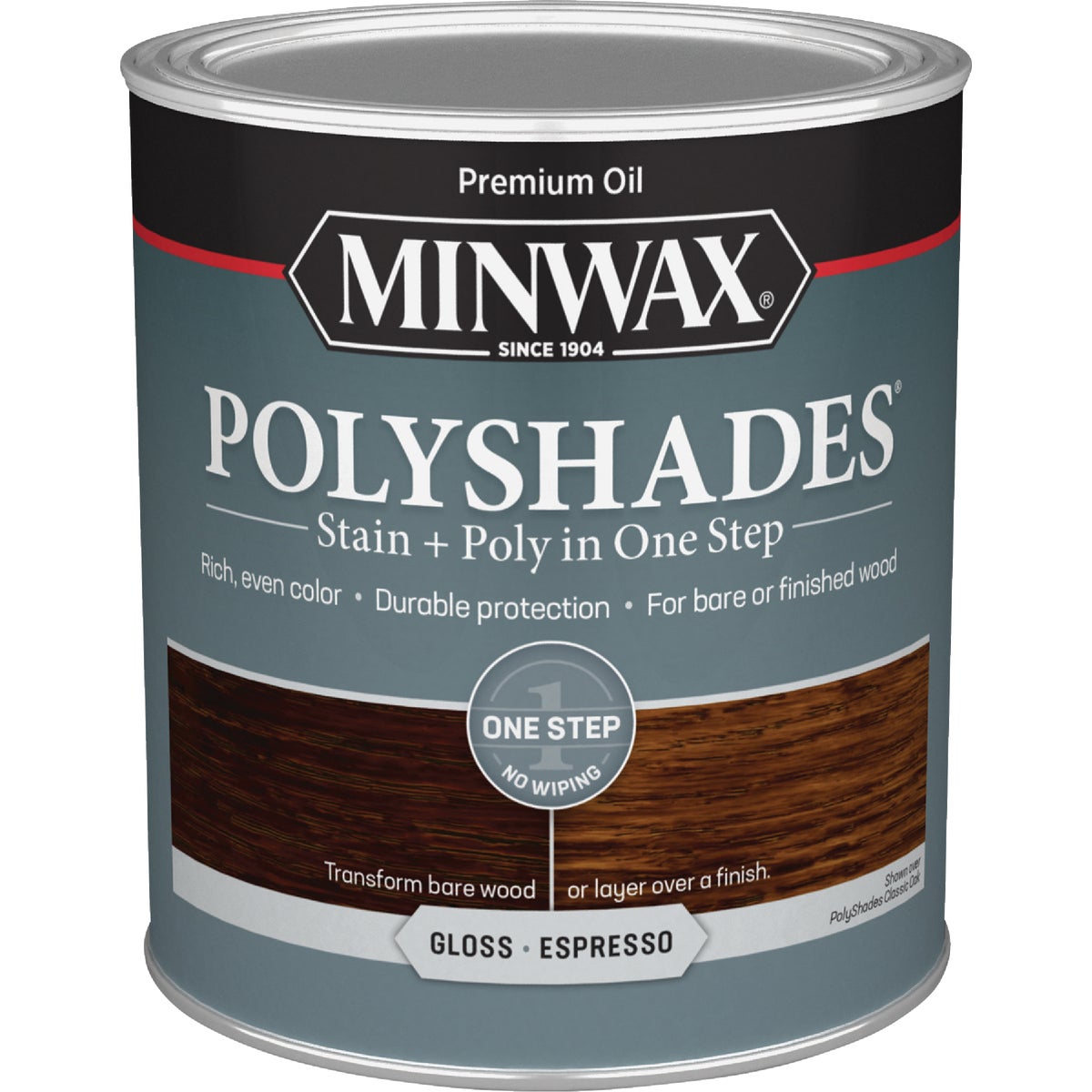 Minwax Polyshades 1 Qt. Gloss Stain & Finish Polyurethane In 1-Step, Espresso Image 7
