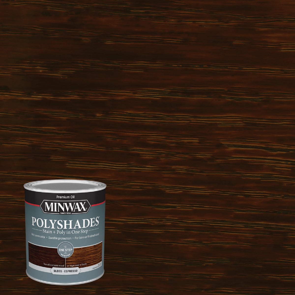 Minwax Polyshades 1 Qt. Gloss Stain & Finish Polyurethane In 1-Step, Espresso Image 1
