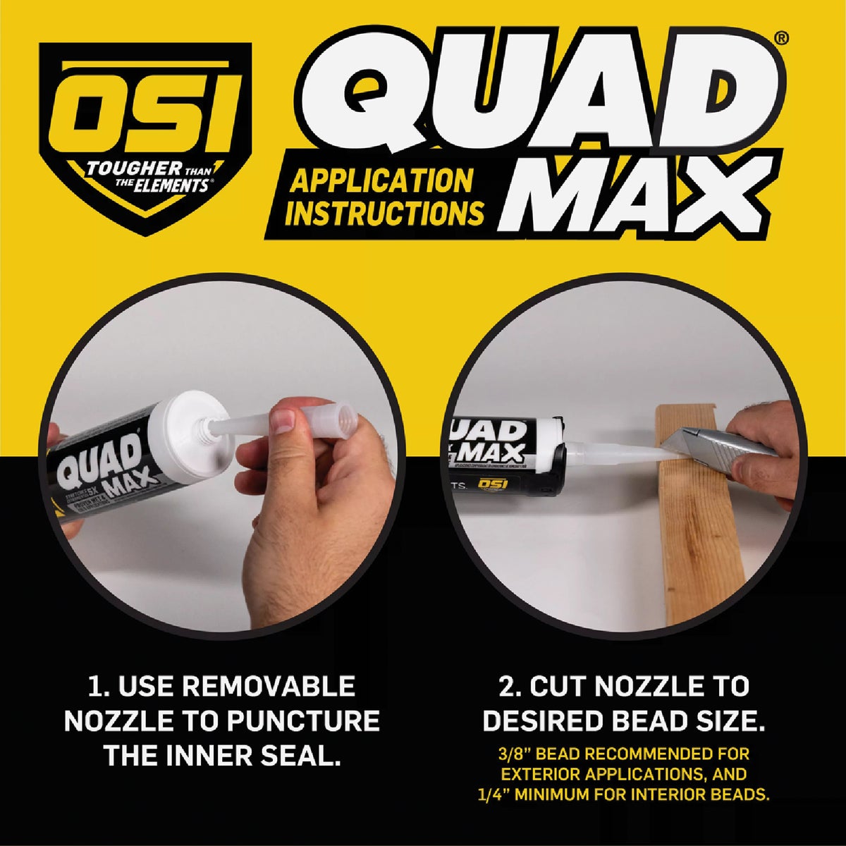 OSI QUAD MAX 9.5 Oz. Sealant, Beige Image 3